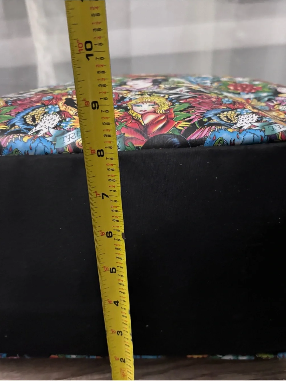 Vintage Ed Hardy  Multicolor Tattoo-Print kiss of death geishas and skulls Tote